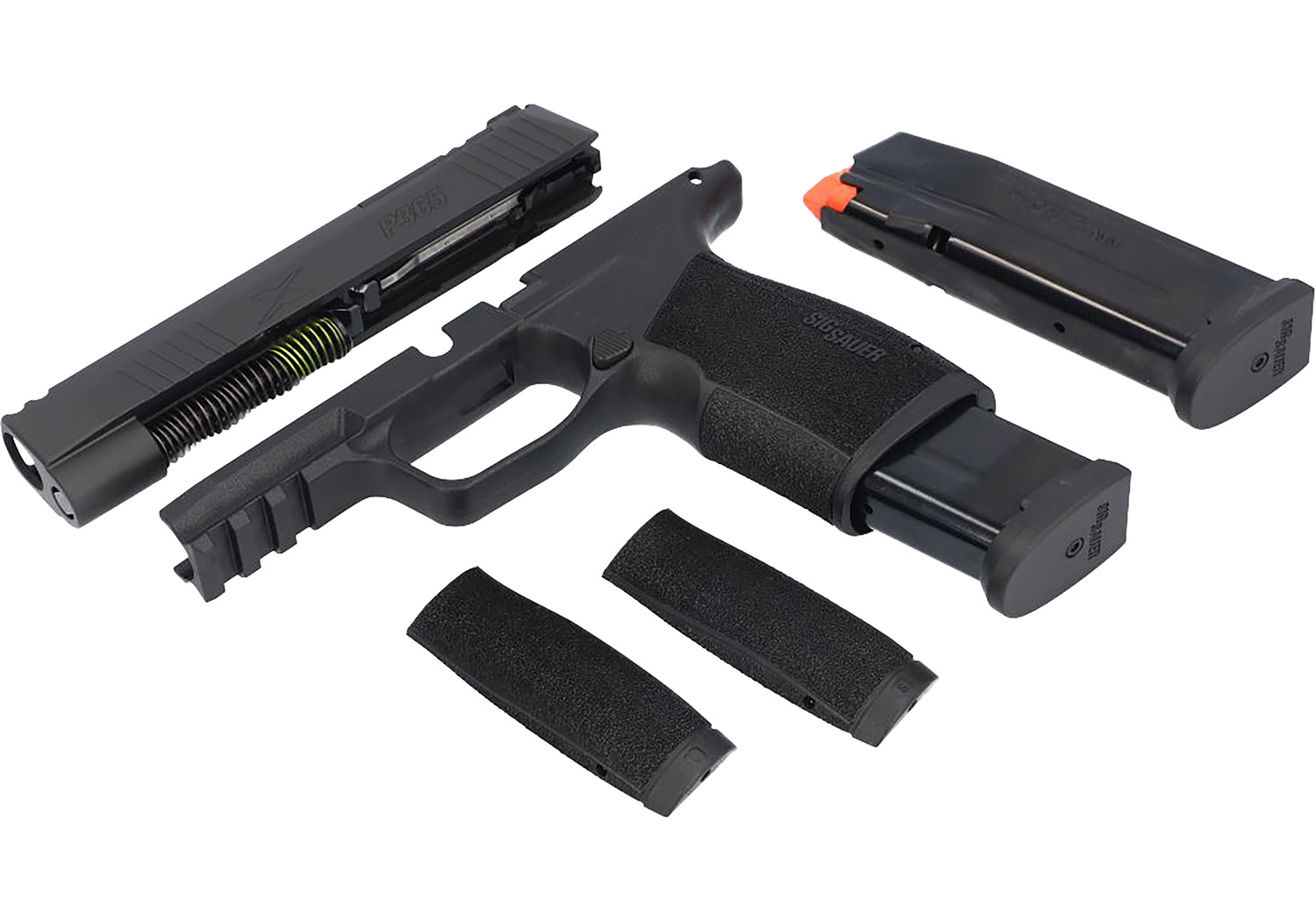 Sig Sauer 8901443 Caliber Exchange Kit  9mm Luger 3.10 Inch 17rd 2 Black Optic Cut Slide Polymer Picatinny Rail Frame XRay 3 Sights for All Sig P365 Models  | 9x19mm NATO | 798681680207