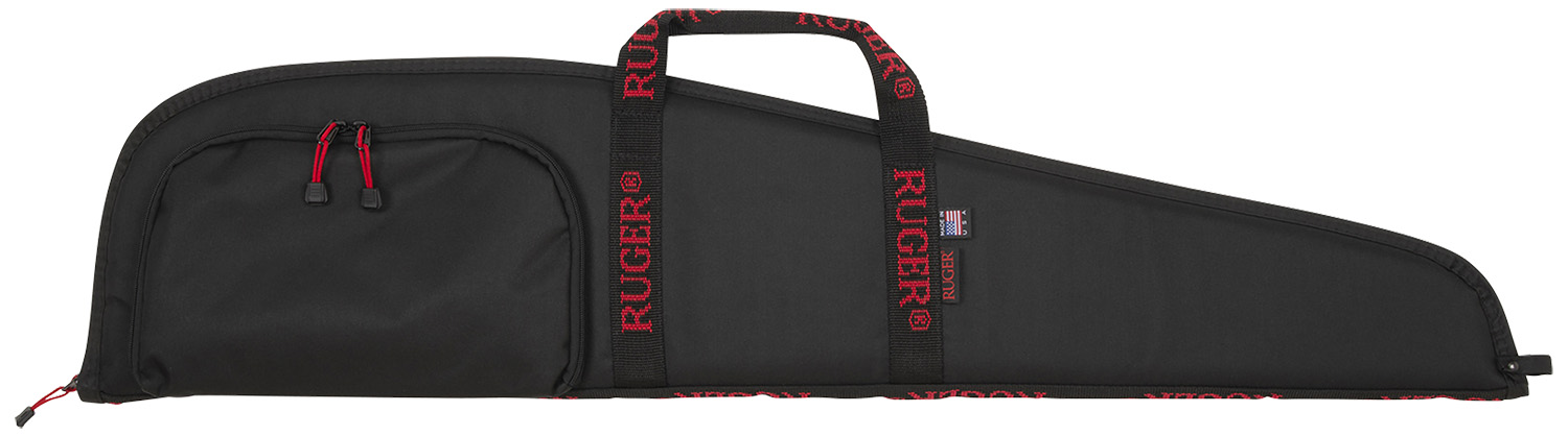 Ruger 27140 Rifle Case  40 Inch Black Endura w/ Red Ruger Logo Accessory Pocket  Foam Padding | 026509271406