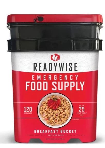 Wise Foods RW10121 Emergency Supplies Breakfast Bucket 120 Servings | 850018985987