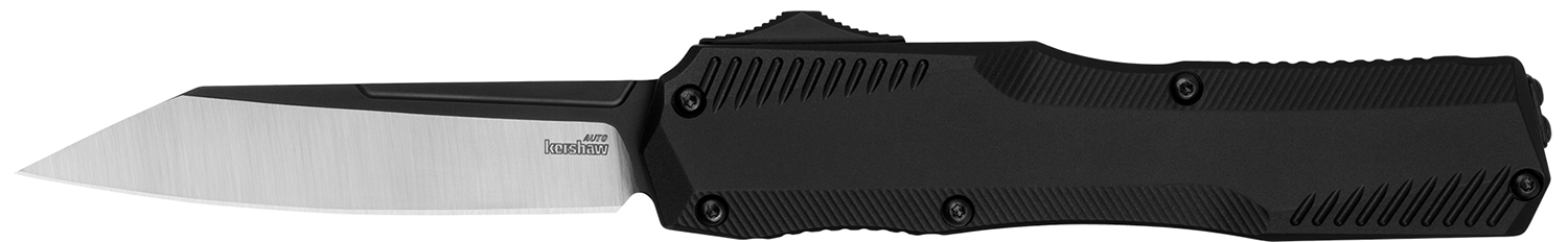 Kershaw 9000R Livewire  Automatic 3.30 Inch OTF Reverse Tanto Plain Black PVD Flats/Satin Grinds CPM MagnaCut Steel Blade, Black Anodized Aluminum Handle | 087171068732