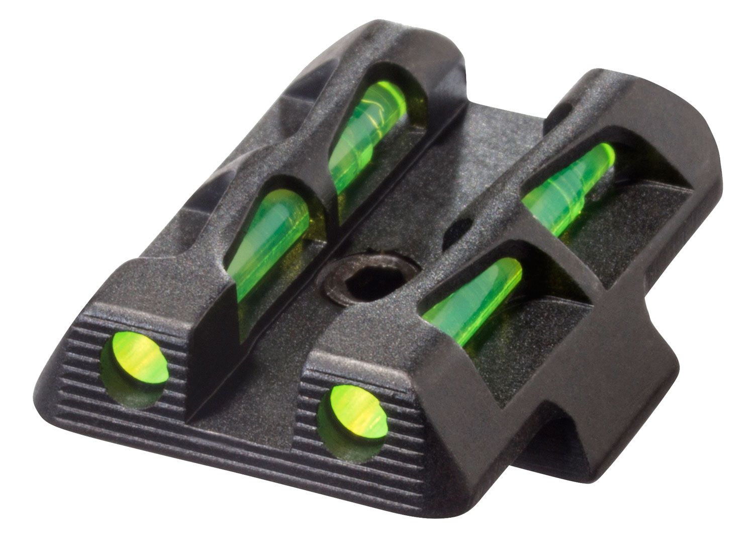 HiViz GLLW11 LiteWave Rear Sight Interchangeable Green Fiber Optic Rear Black Frame Compatible w/ Glock 42/43/43X/48 Rear Sight Dovetail Mount