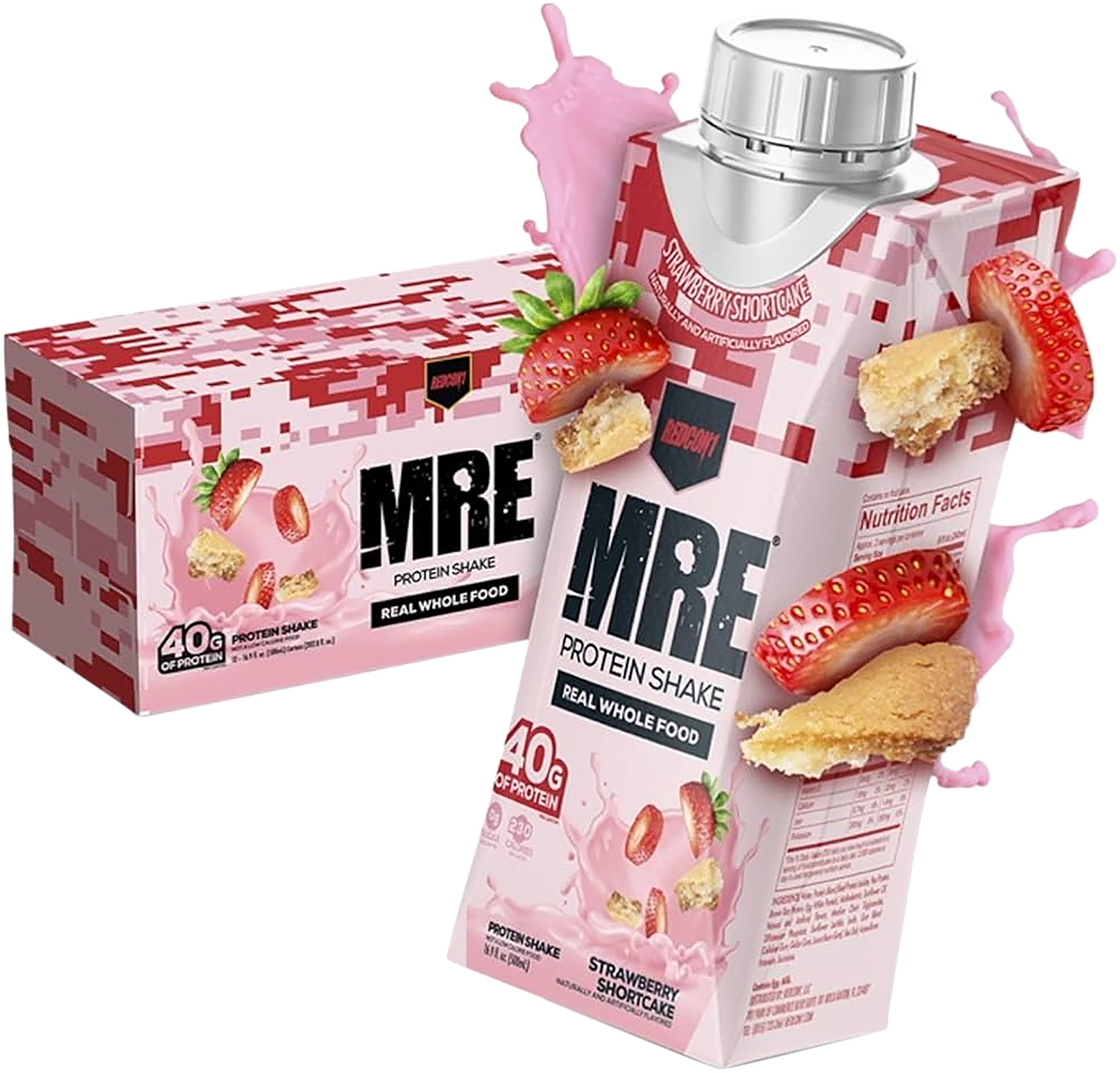 Redcon1 RC1MRERTDSSC12 MRE Ready to Drink Strawberry Shortcake 14 oz, 12pk | 810044578942