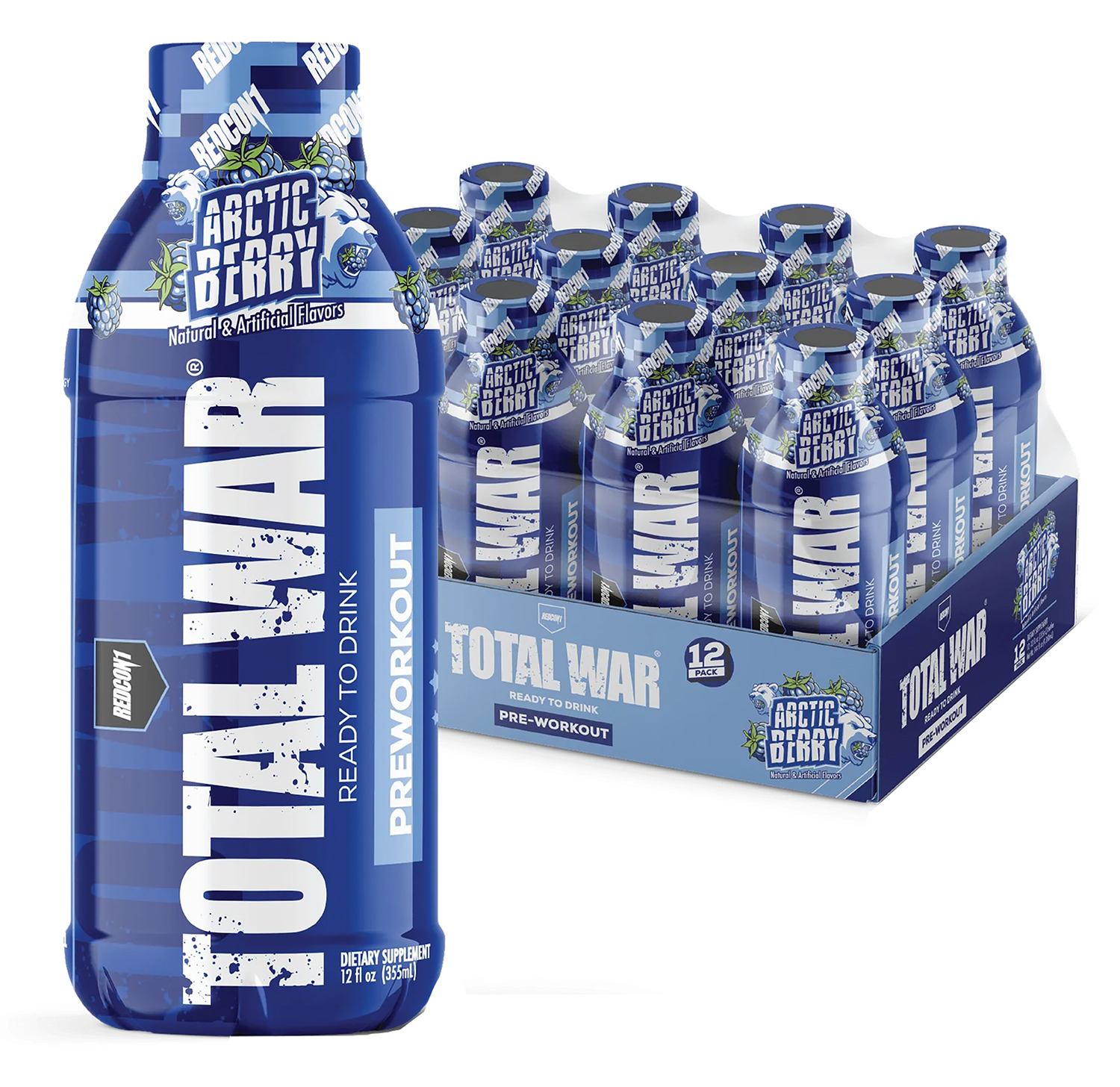 Redcon1 RC1TWRTDAB12 Total War Ready to Drink Artic Berry 12 Pack | 810044570311