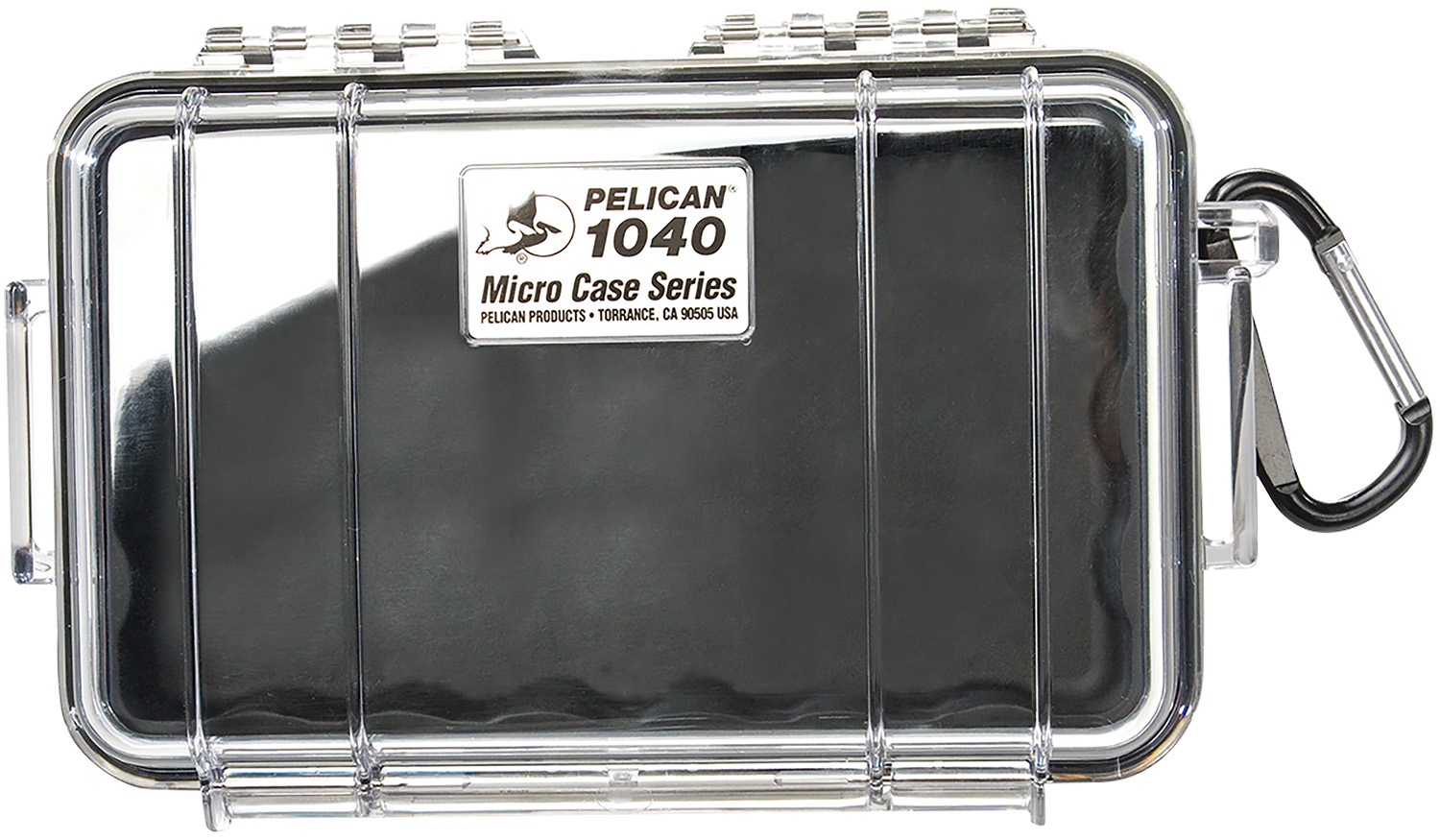Pelican 1040025100 Micro Case  Black/Clear Polycarbonate 7.50 Inch Long | 019428083175