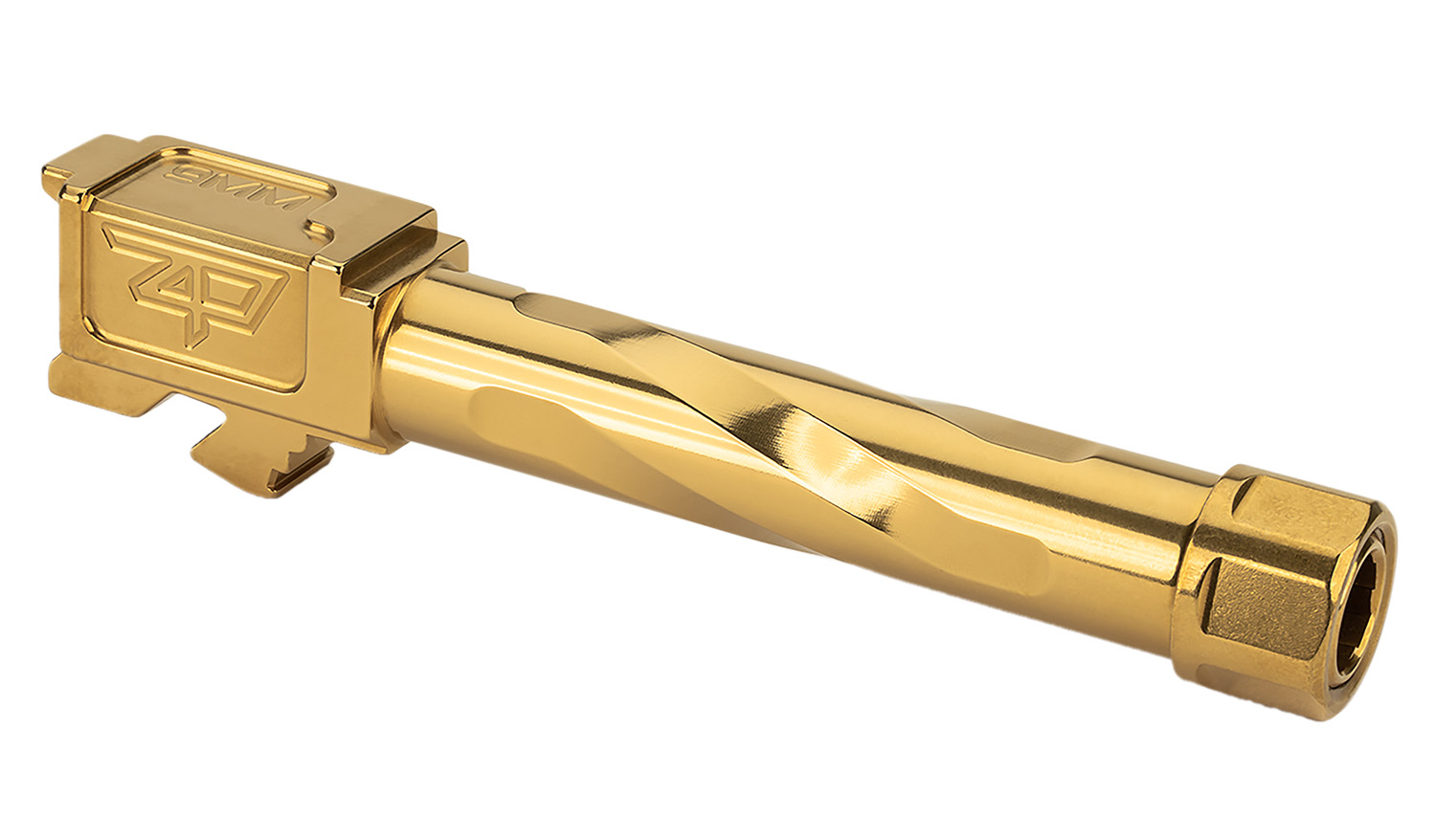 Zaffiri Precision ZP.19BTG   9mm Fits Glock 19 4.50 Inch Gold 416R Stainless Steel | 658792270059