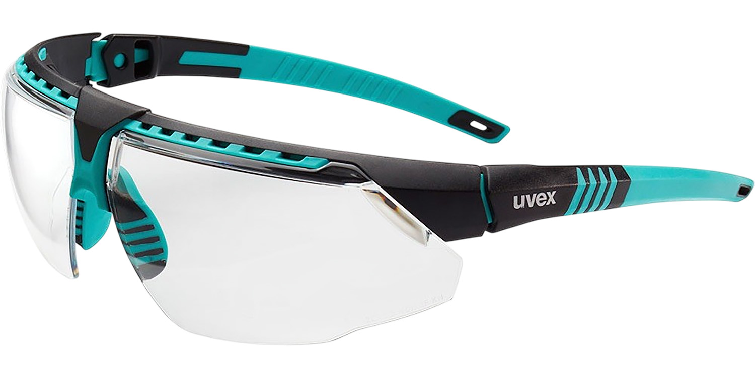 HOW S2880HS UVEX AVATAR BLK/TEAL SAFETY GLASSES | 603390132292