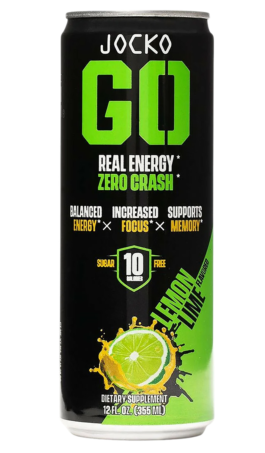 Jocko Fuel 29006 Lemon Lime Energy Drinks 12oz 12Pack | 810076290062