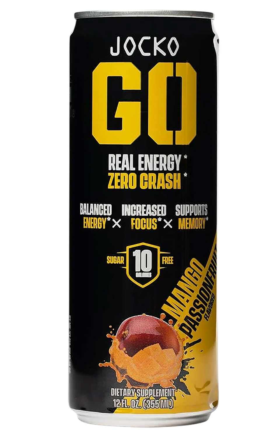 Jocko Fuel 29046 Mango Passionfruit Energy Drinks 12oz 12Pack | 810076290468
