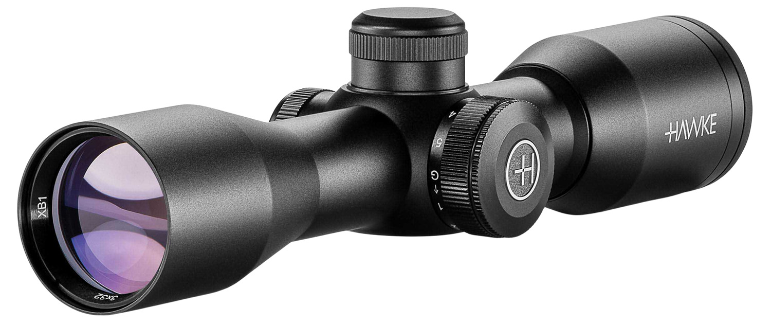 Hawke Sport Optics 12211 XB Riflescope Black 3x32mm 1 Inch Tube Illuminated Red/Green XB SR Reticle | 5054492122110