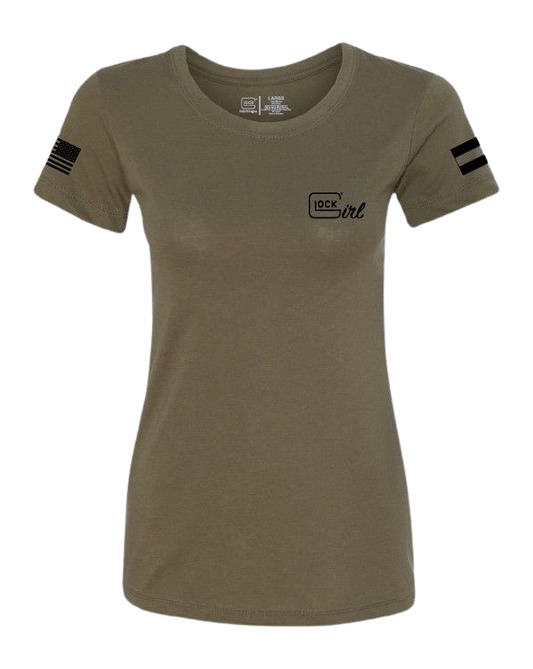 GLK AP96371 GLOCK GIRL FLAG TEE 2XL GRN | 764503067716