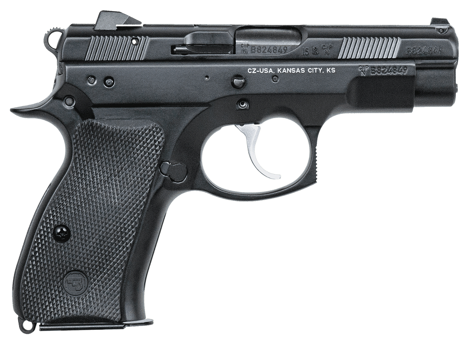 CZUSA 01194 CZ 75 D PCR Compact CA Compliant 9mm Luger 3.75 Inch 101 Overall Black Finish with Inside Railed Steel Slide, Rubber Grip  NonTilted Barrel | 806703011943