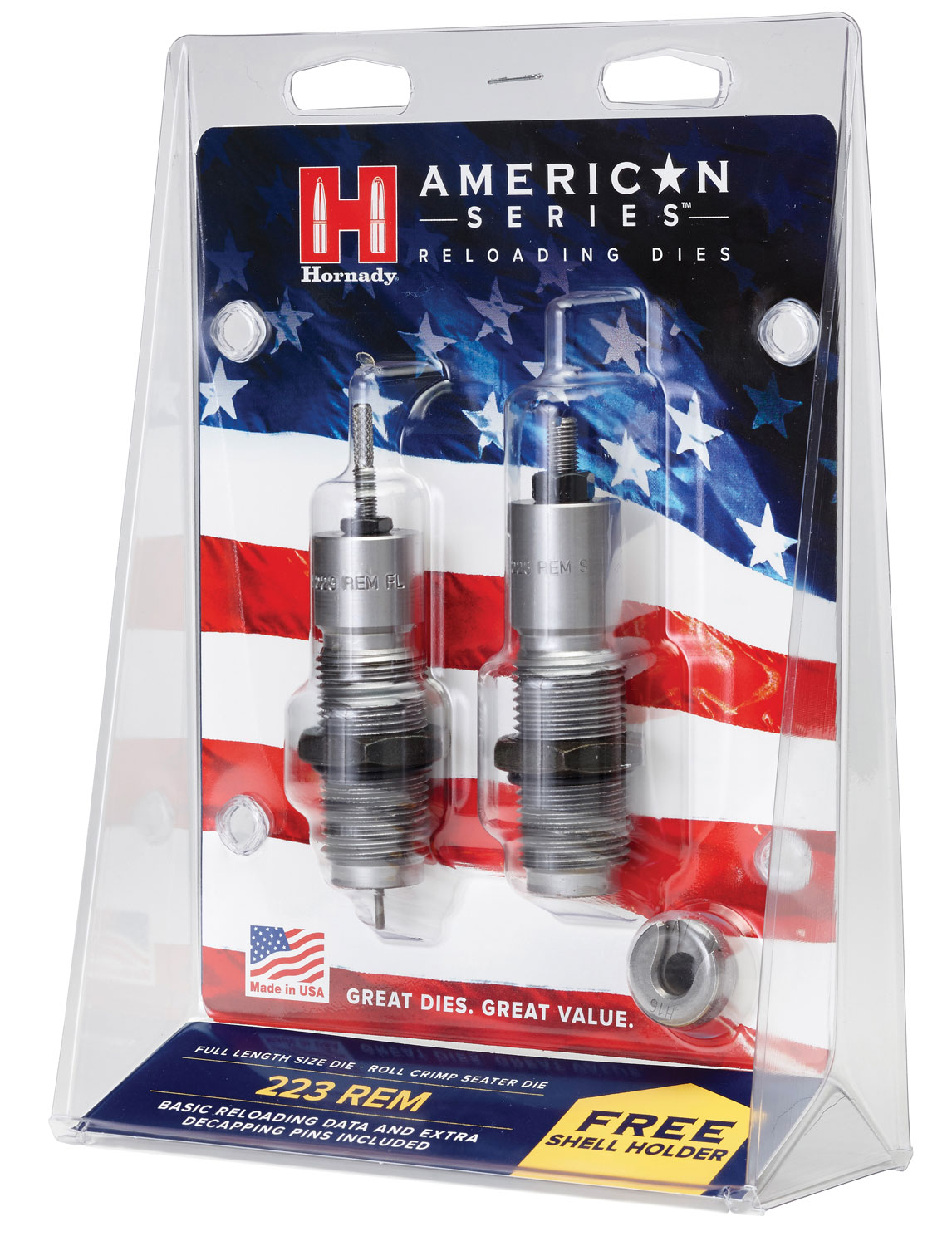 Hornady 486228 American 2-Die Set 223 Remington