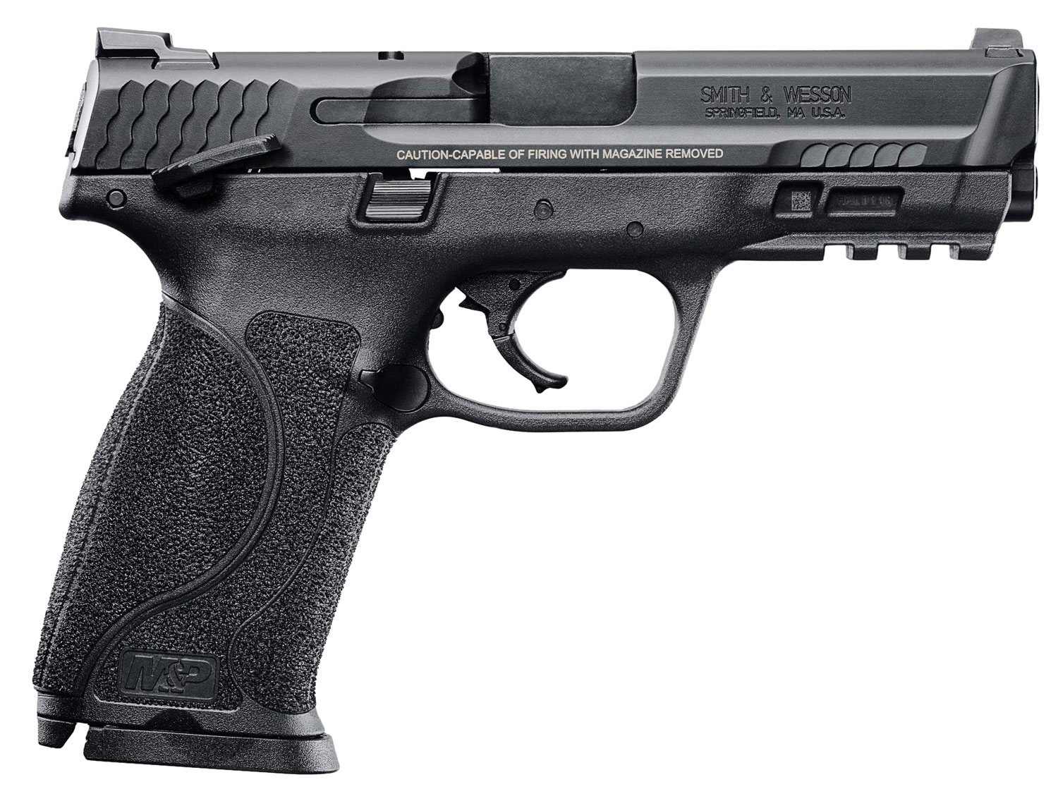 Smith  Wesson 11526 MP M2.0  Full Size 45 ACP 101, 4.60 Inch Black Armornite Stainless Steel Barrel  Serrated Slide, Matte Black Polymer Frame w/Picatinny Rail  | .45 ACP | 022188869750