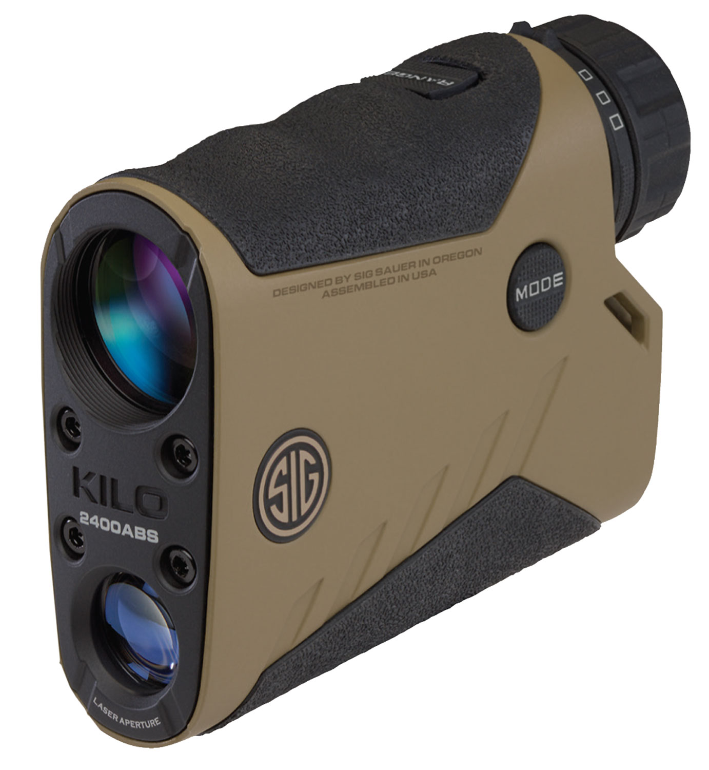 Sig Sauer Electro-Optics SOK24701 Kilo ABS 2400 Flat Dark Earth Rubber Armor 7x 25mm 3400 yds Max Distance OLED Display