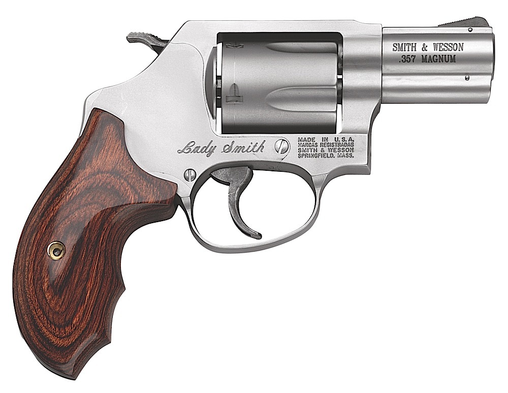 Smith  Wesson 162414 Model 60 Ladysmith 357 Mag or 38 SW Spl P Stainless Steel 2.12 Inch Barrel  5rd Cylinder, Satin Stainless Steel J-Frame, Ergonomic Wood Grip For Smaller Hands  | .357 MAG | 022188624144