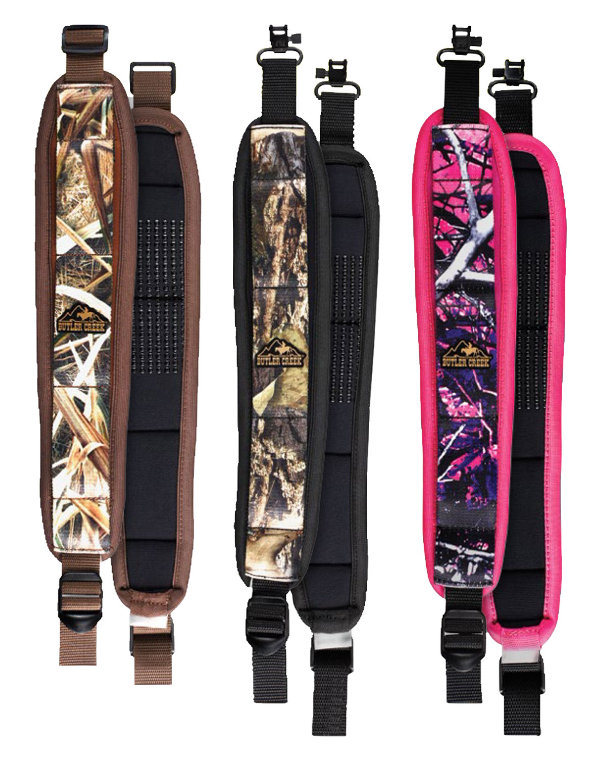 Butler Creek 190024 Comfort Stretch Sling made of Mossy Oak Shadow Grass Blades Neoprene with Non-Slip Grippers, 44