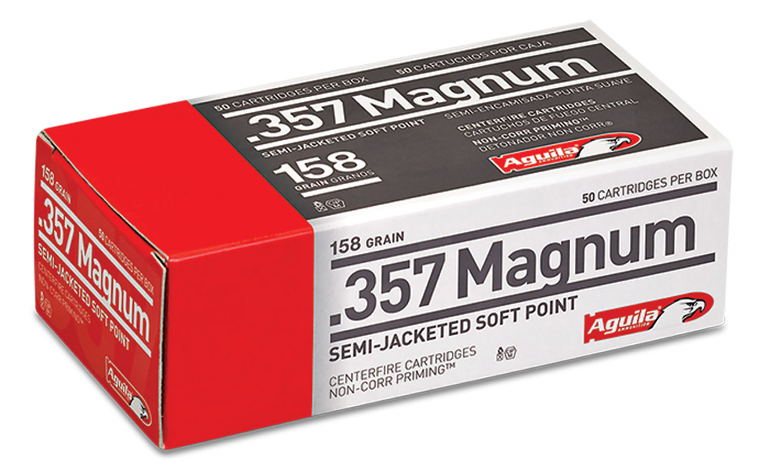 Aguila 1E572821 Target & Range  357 Mag 158 gr Semi-Jacketed Hollow Point (SJHP) 50 Per Box/20 Cs