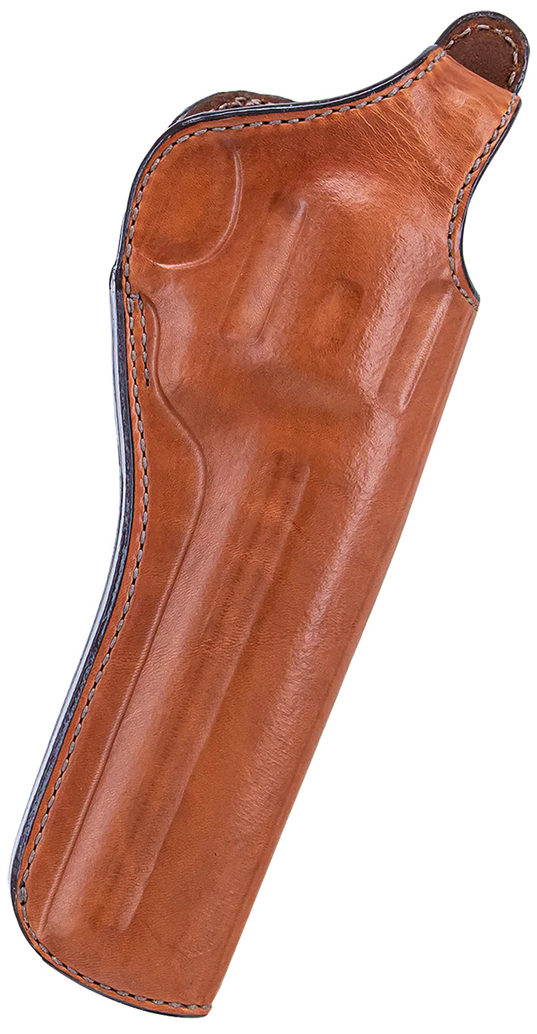 Bianchi 12678 111 Cyclone Belt Holster Size 03 OWB Open Bottom Style made of Leather with Tan Finish, Strongside/Crossdraw  Belt Loop Mount Type fits 4 Inch Barrel SW K-Frame for Right Hand | 013527126788