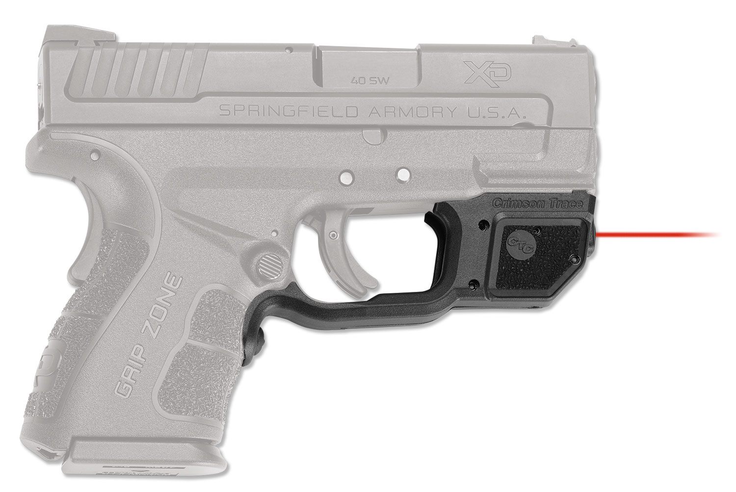 Crimson Trace LG496 Laserguard  5mW Red Laser with 633nM Wavelength & 50 ft Range Black Finish for Springfield XD Mod.2