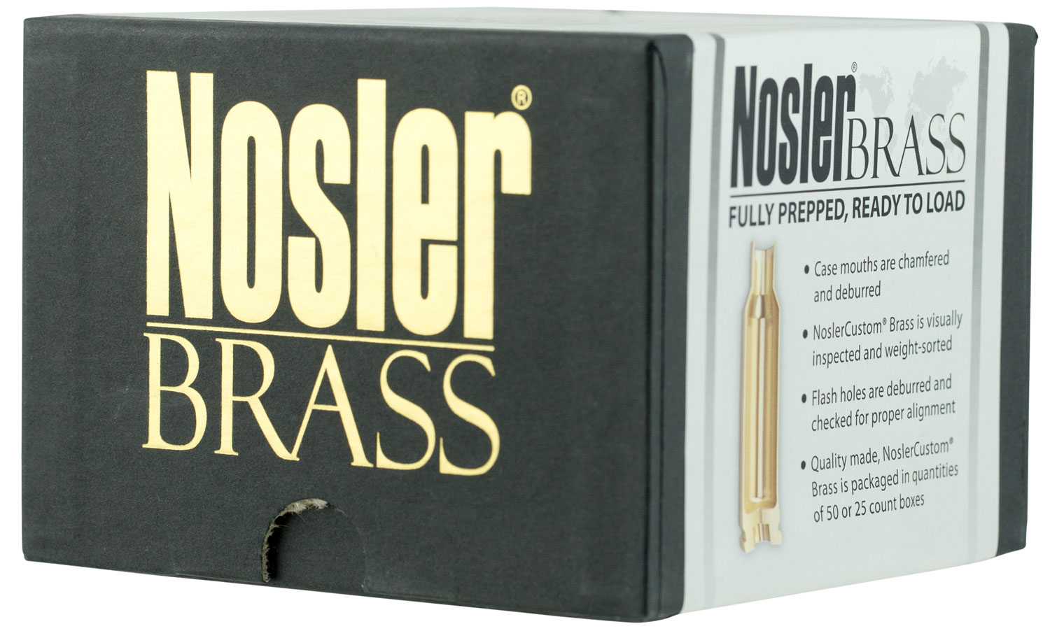 Nosler 10067 Unprimed Cases  22 Nosler Rifle Brass 100 Per Box