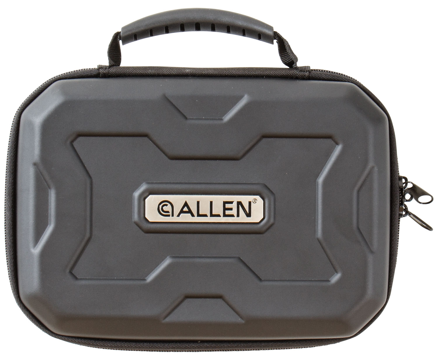Allen 829 EXO Handgun Case made Polymer with Black Finish, Molded Carry Handle, Egg Crate Foam & Lockable Zippers 9