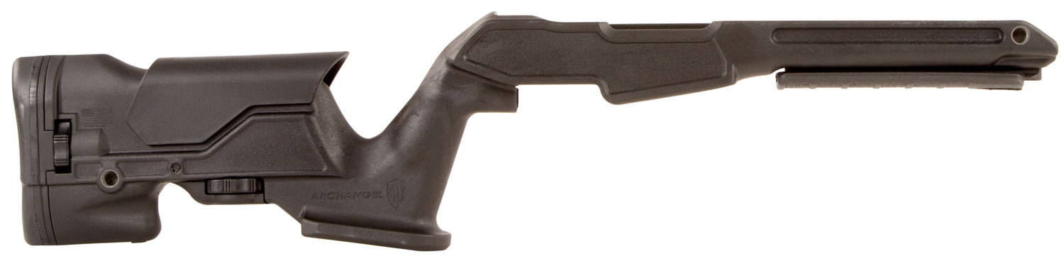 Archangel AAP1022 Precision Stock  Black Synthetic Fixed with Adjustable Cheek Riser for Ruger 10/22