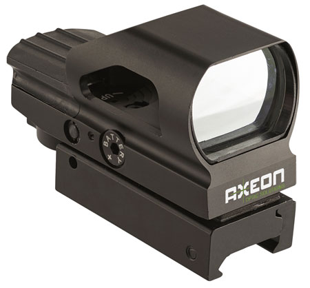Axeon 2218638 Reticle Optics Reflex Sight 
4 Options Red/Green Reticle Black