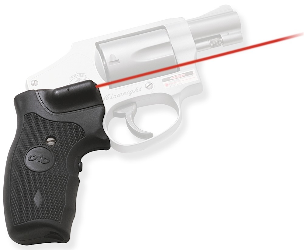 Crimson Trace 011150 Lasergrips  Black w/Red Laser 633nM Wavelength Fits S&W J Frame Handgun Grip Mount