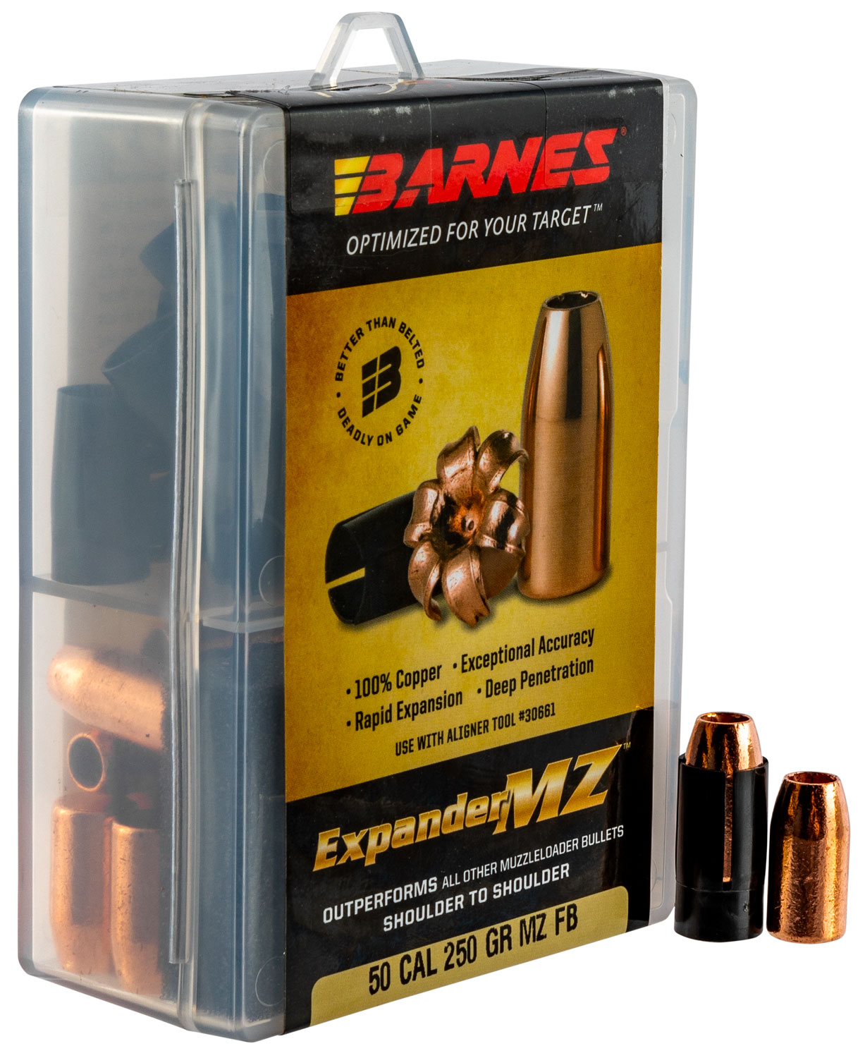 Barnes Bullets 30577 Expander MZ  50 Cal 250 GR 24 Bx