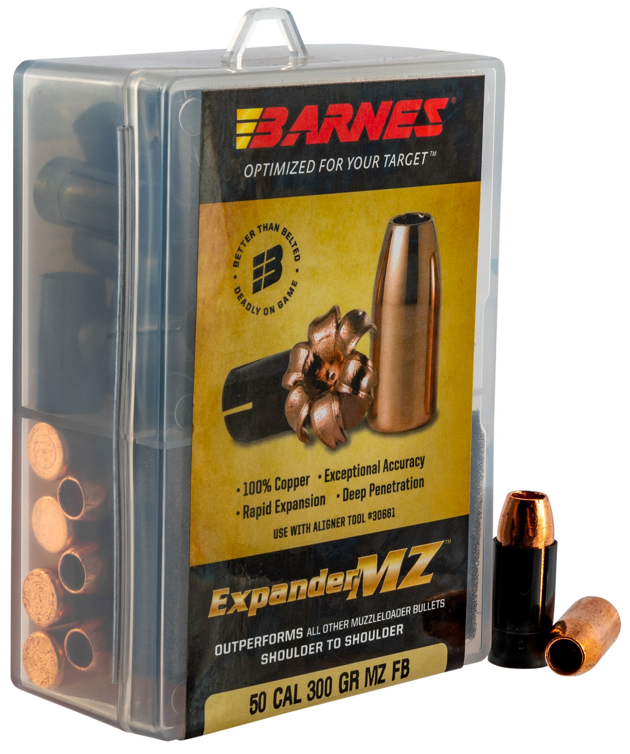 Barnes Bullets 30583 Expander MZ  50 Cal 300 GR 24 Bx