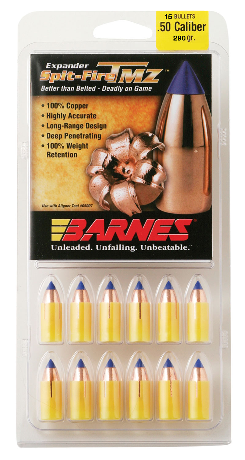 Barnes Bullets 30594 Spit-Fire TMZ  50 Cal 290 GR 15