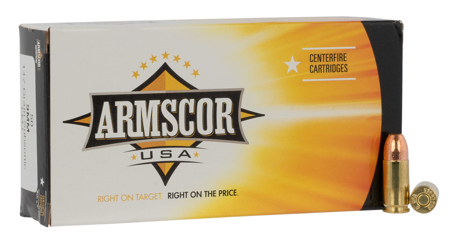 Armscor FAC95 USA  9mm Luger 147 gr Full Metal Jacket (FMJ) 50 Per Box/20 Cs
