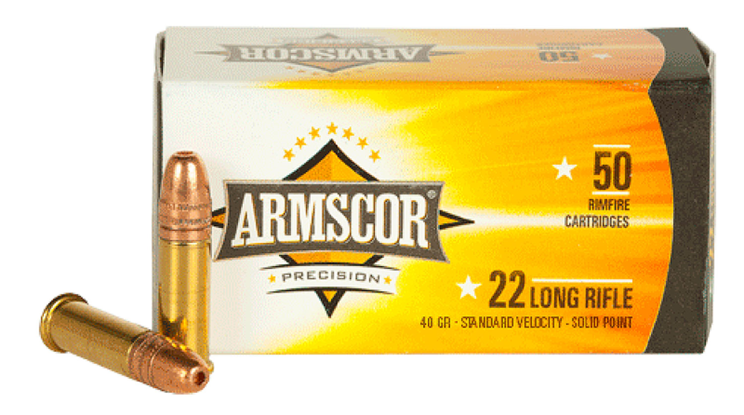 Armscor 50012PH Precision  22 LR 40 gr Standard Velocity Solid Point 50 Per Box/100 Cs