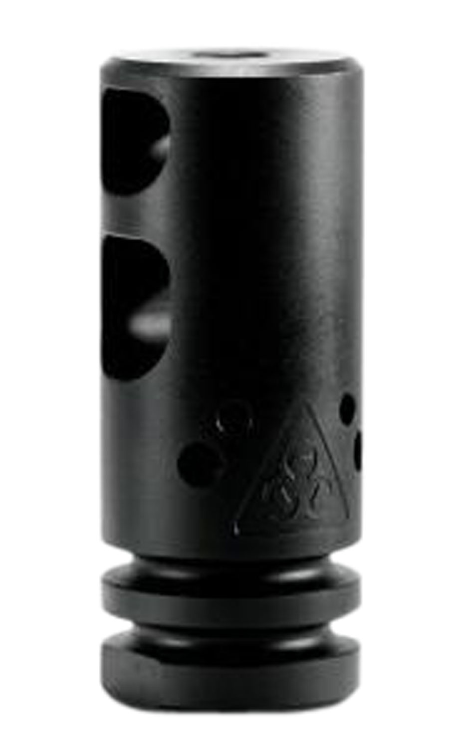Black Rain BRORCCBLK Round Compeition Compensator AR Style  Metal .223/5.56