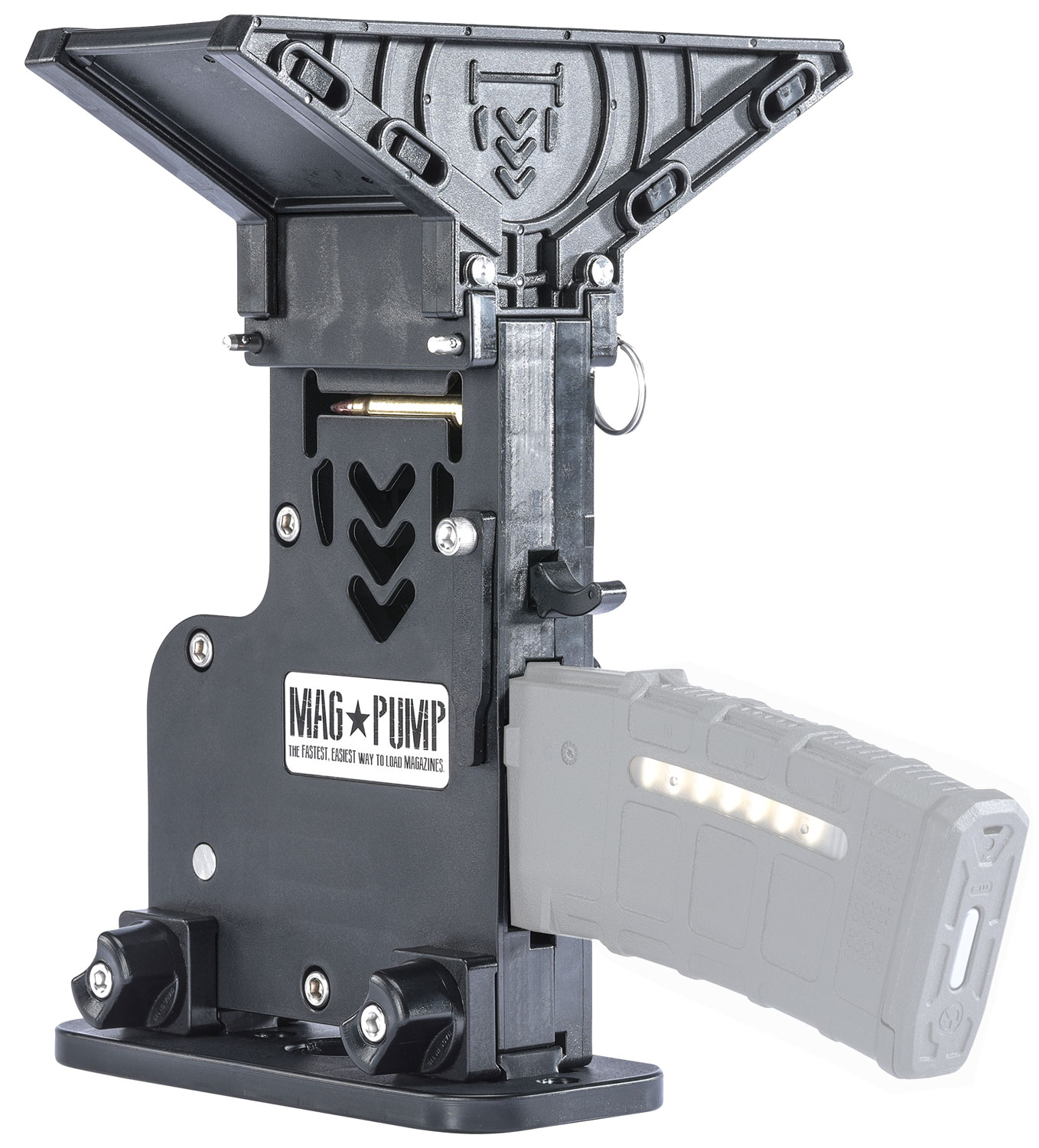 MagPump MPAK47 Standard Magazine Loader Made of Polymer with Black Finish for 7.62x39mm AK47 Holds up to 90rds  | 7.62x39mm | 613103060132