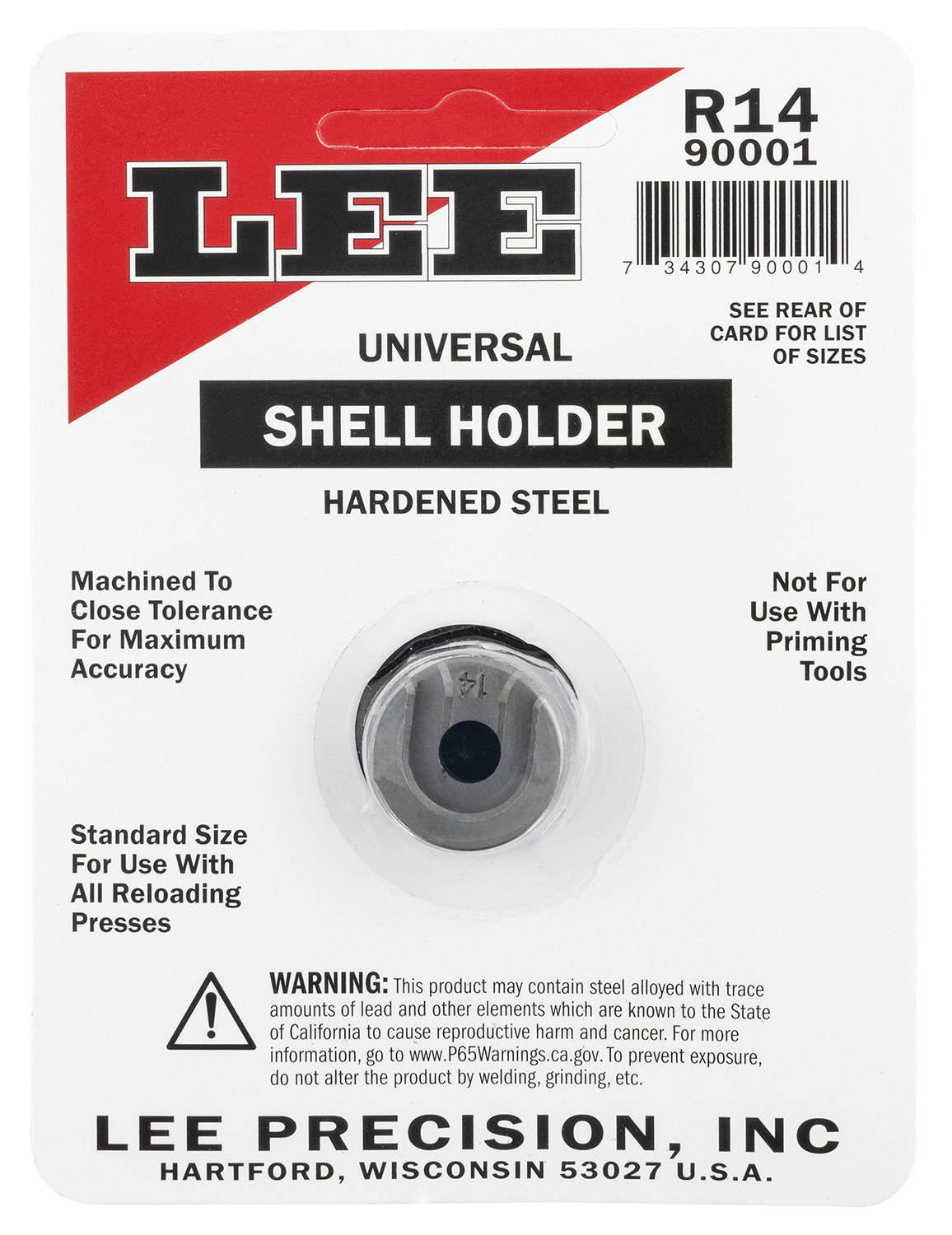 Lee Precision 90001 Shell Holder Universal #14R 44/40 / 45 Long Colt