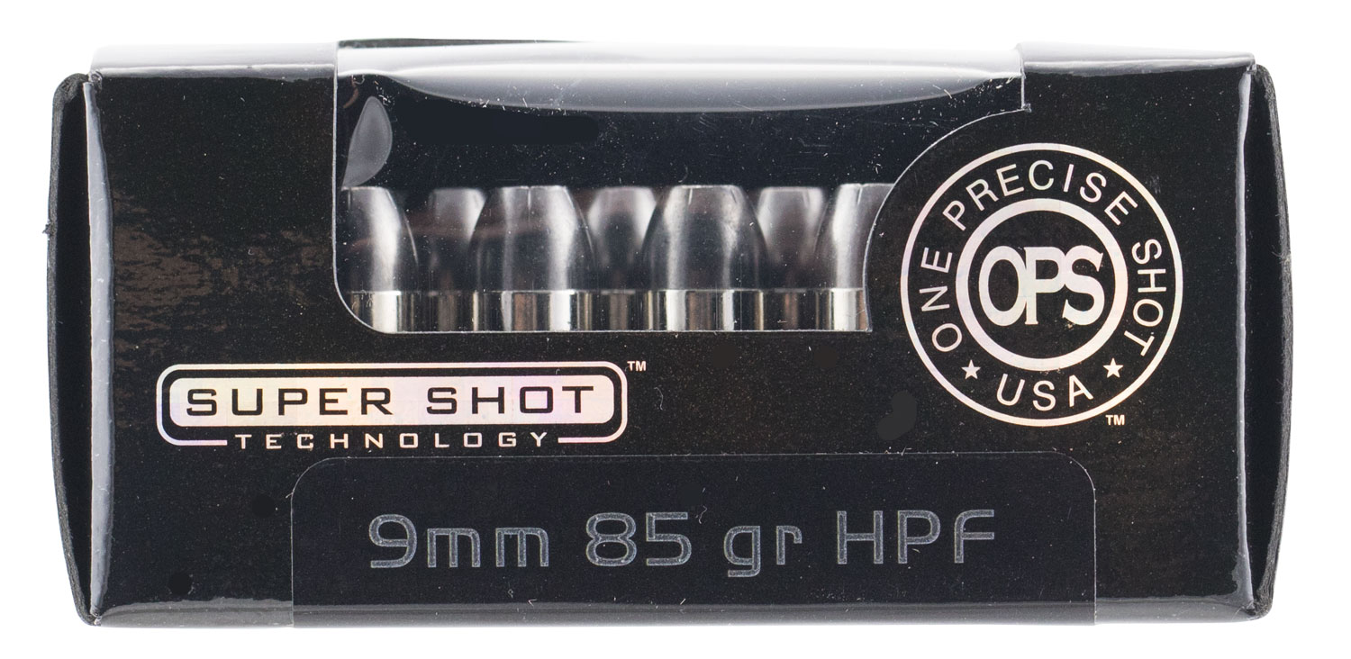 Ammo Inc 9085HPF OPS 9mm Luger 85 GR Hollow Point 20 Bx/ 10 Cs