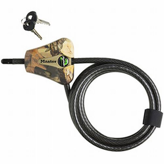 Stealth Cam STCCABLELOCK Python Cable Lock  Open With Key Black Steel 6 | 071649223686