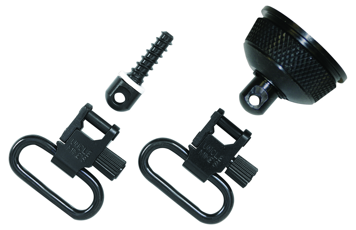 Uncle Mikes 18002 Mag Cap Swivel Set made of Steel with Blued Finish, 1