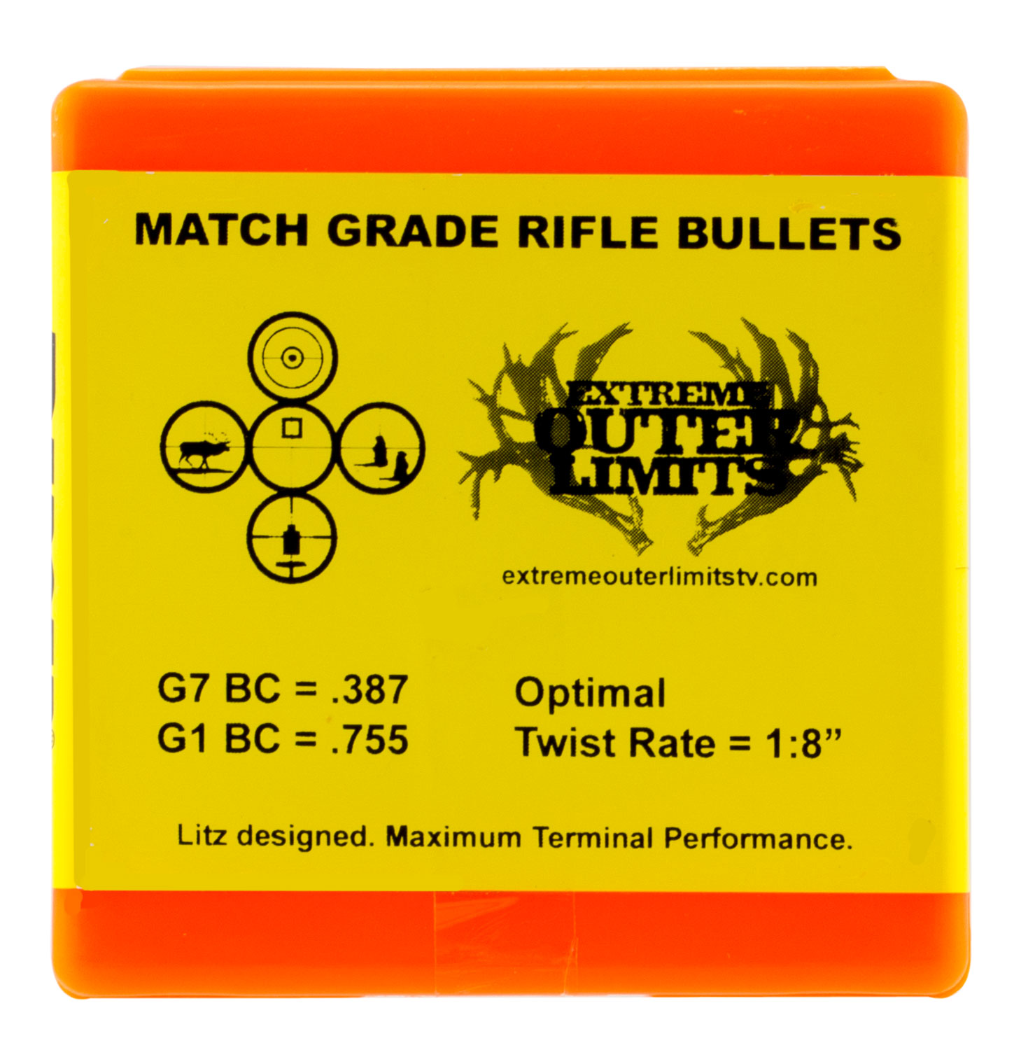 Berger Bullets 28550 Elite Hunter Outer Limits 7mm .284 195 gr Boat-Tail (BT) 100 Per Box
