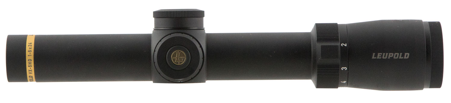 Leupold 171385 VX-5HD 1-5x 24mm Obj 123.2-24.4 ft @ 100 yds FOV 30mm Tube Black Matte FireDot 4 Fine
