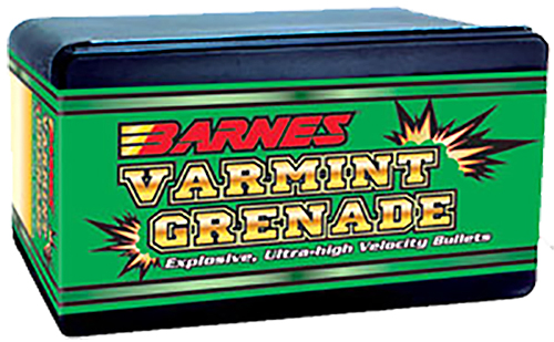 Barnes Bullets 30189 Varmint Grenade 22 Caliber .224 36 GR Flat Base Hollow Point 250 Box