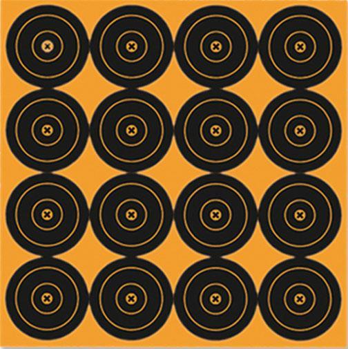 Birchwood Casey 36348 Big Burst Revealing Target Self-Adhesive Paper Black/Orange 3 Inch Bullseye 48 Targets | 029057363487