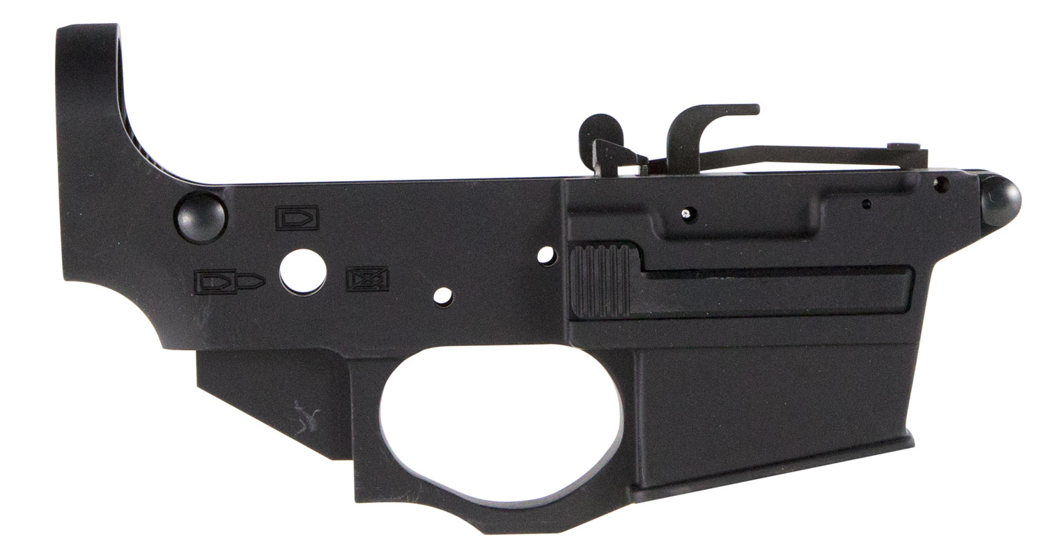 Spikes Tactical STLS920 Spider Stripped Lower Receiver 9mm Luger 7075-T6 Aluminum Black Anodized for AR-15, Compatible w/Glock Mags