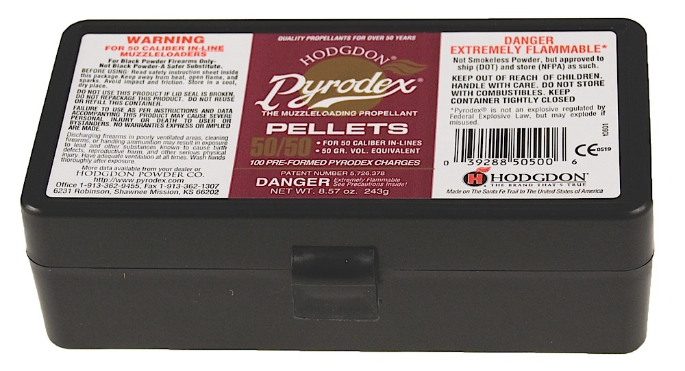 Hodgdon P5050 Muzzleloading Pyrodex 50/50 Pellets 50 gr 100 Per Box