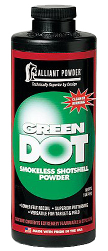 Alliant Powder GREENDOT Shotshell Powder Green Dot Shotgun Multi-Gauge Gauge 1 lb