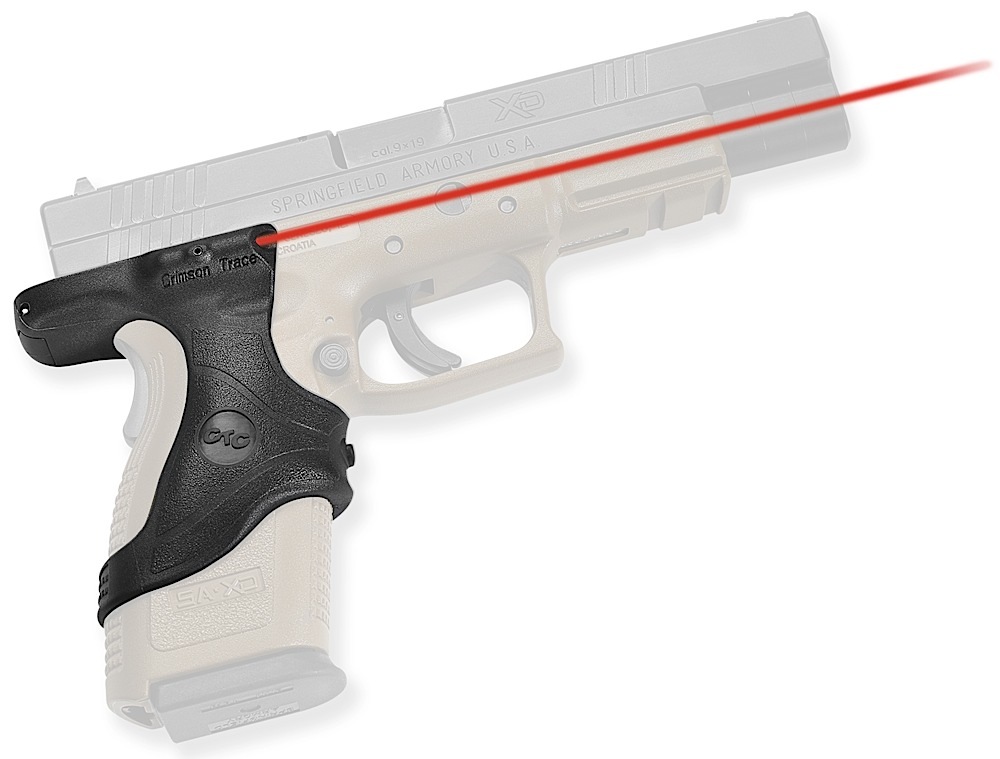 Crimson Trace 01-2070-1 Lasergrips  5mW Red Laser with 633nM Wavelength & Black Finish for 9mm Luger, 40 S&W, 357 Sig & 45 GAP Springfield XD