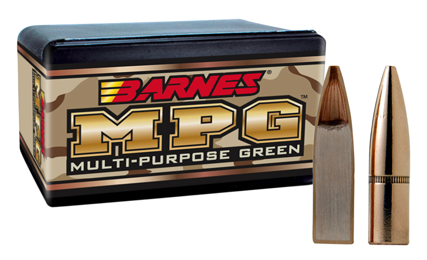 Barnes Bullets 30195 MPG  223 Rem .224 55 gr Multi-Purpose Green 100 Per Box