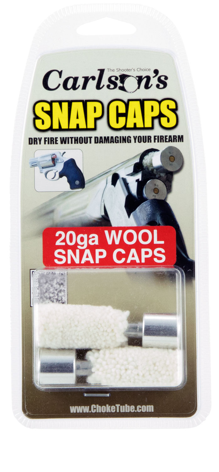 Carlsons Choke Tubes 00106 Snap Cap  20 Gauge Wool with Aluminum Base 2 Per Box