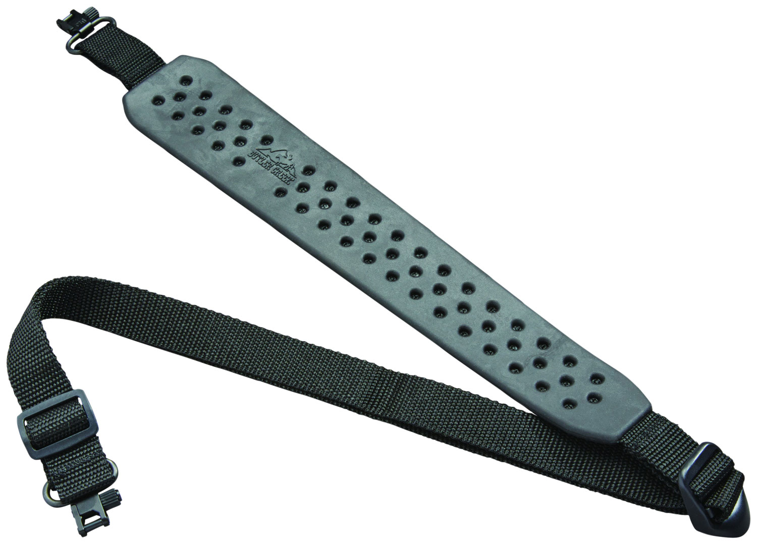 Butler Creek 81060 Comfort V- Grip  Sling Black Rubber with Nylon Strap, Adjustable Design, 1